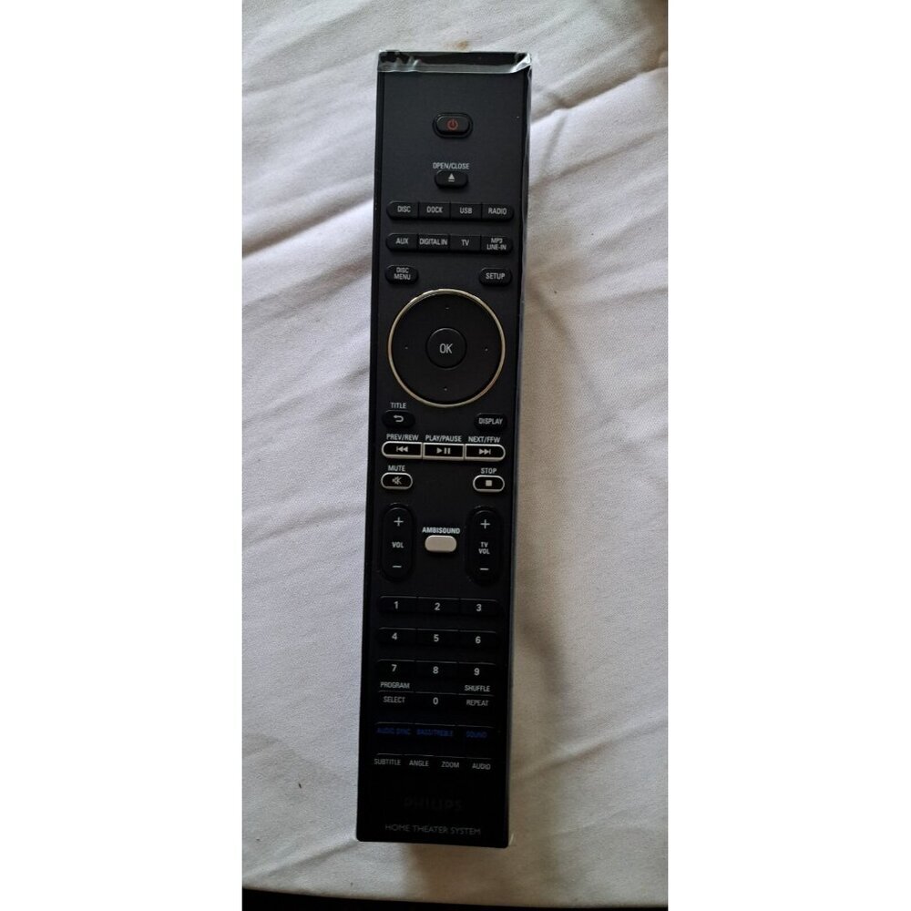 Philips 2422 5490 1403 Home Theater System‎ Remote HTS8110P Black